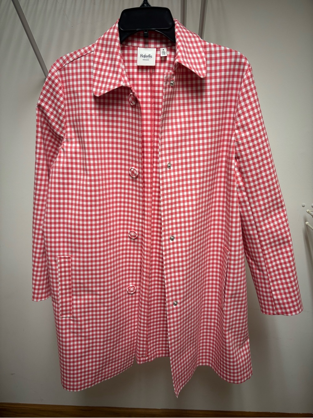 Rafaella Red and White Gingham Button-Front Shirt
